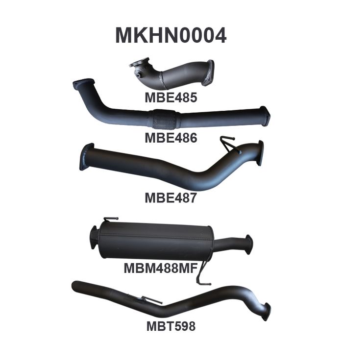 Manta - COLORADO RC 3.0L 08 - 10 SWB WITHOUT CAT & WITH MUFFLER (MKHN0004) - (MKHN0004)