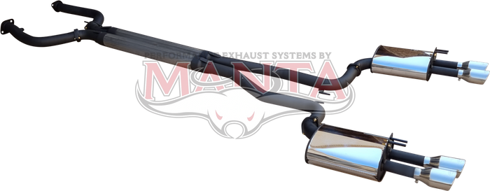 Manta - DPE Holden Commodore VE VF V8 Sedan & Wagon twin 2.5in cat back system with 3.5in tips - (HOLK128S25-CB)
