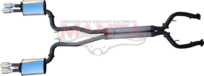 Manta - DPE Holden Commodore VE VF V8 Sedan & Wagon twin 3in cat back system with 3.5in tips - (HOLK128S3-CB)