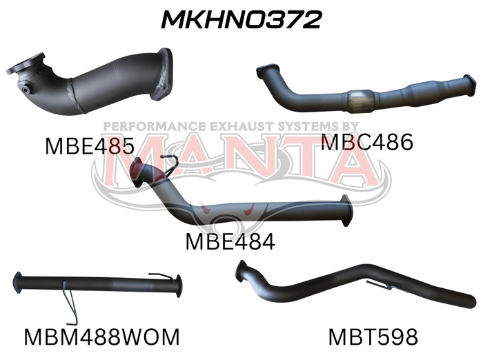 Manta - Colorado RC 3.0L 08 - 10 LWB With Cat & Without Muffler (MKHN0372) - (MKHN0372)