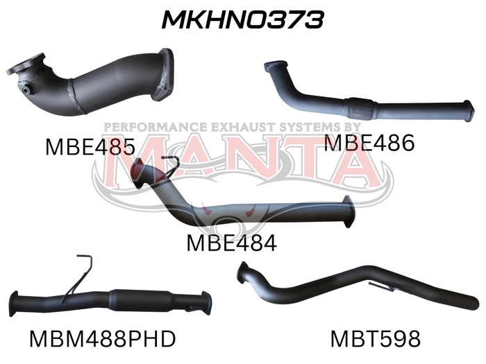 Manta - COLORADO RC 3.0L 08 - 10 LWB WITHOUT CAT & WITH HOTDOG (MKHN0373) - (MKHN0373)