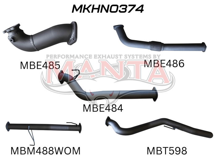 Manta - COLORADO RC 3.0L 08 - 10 LWB WITHOUT CAT & WITHOUT MUFFLER (MKHN0374) - (MKHN0374)