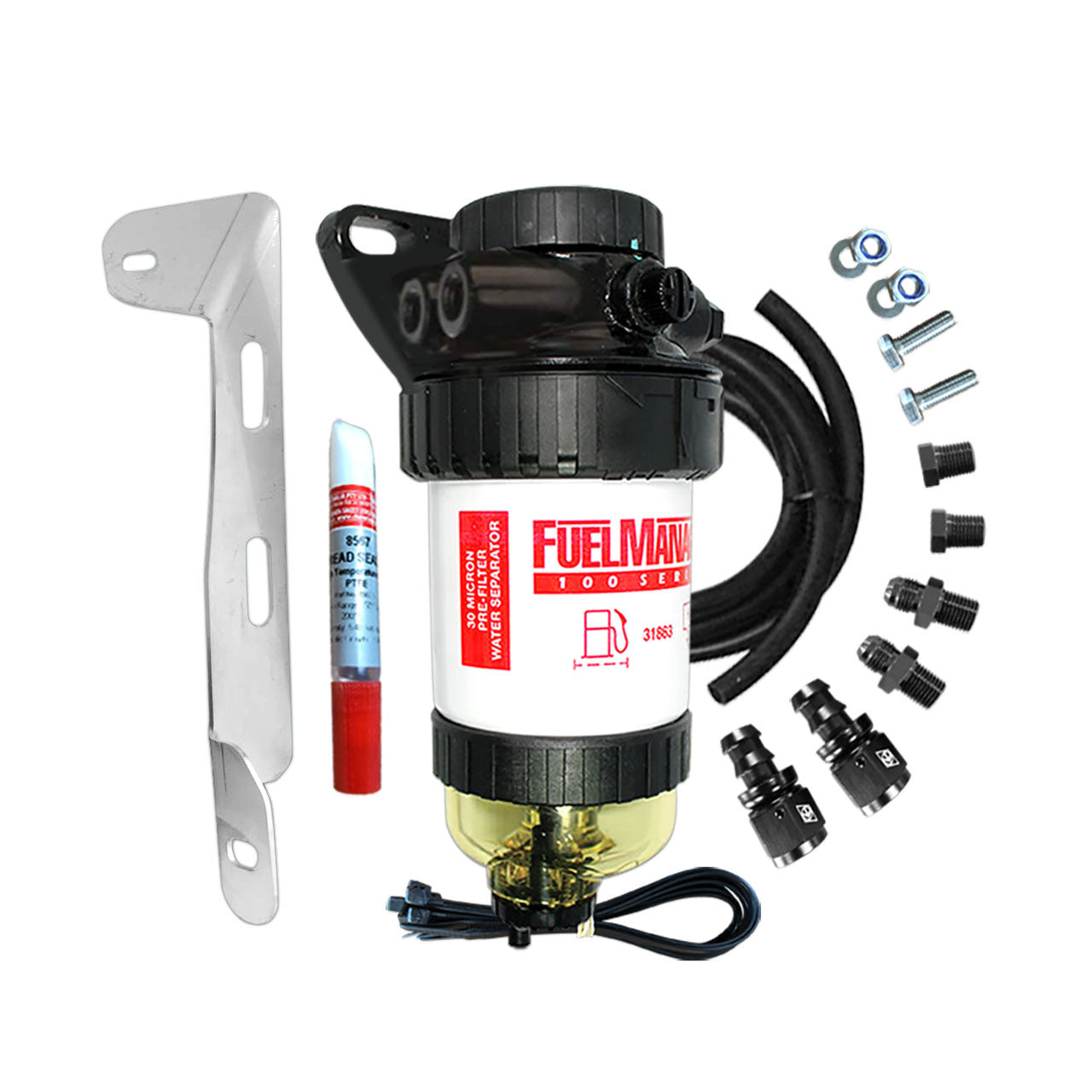 Isuzu D-Max Mu-X 2013-17 3l Diesel 4jj1-Tc Dual Single Battery Fuel Manager Pre Filter Kit Fm631dpk