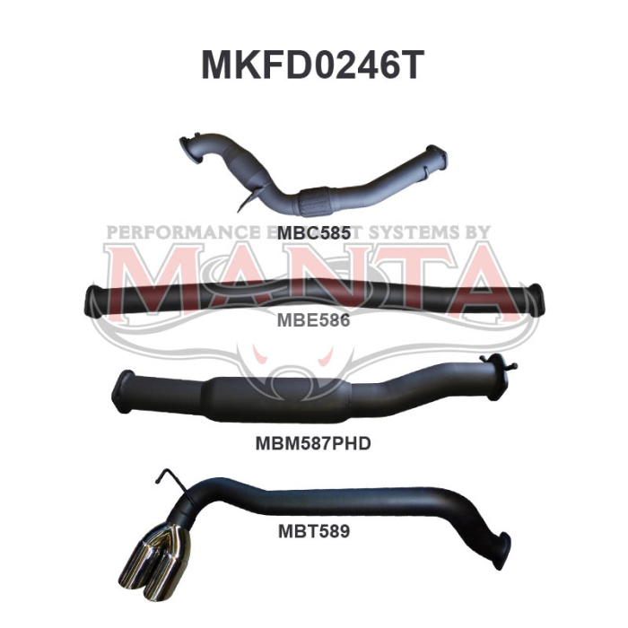 Manta - FORD PX RANGER 3.2L WITH Cat, Hotdog - (MKFD0246T)