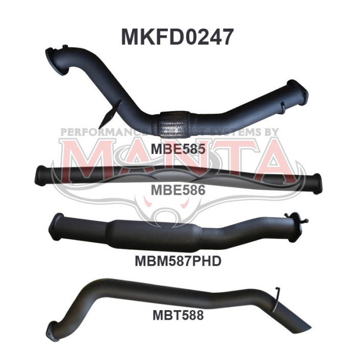 Manta - Ford PX Ranger 3.2L Without Cat, Hotdog - (MKFD0247)