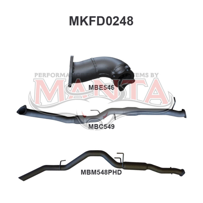 Manta - Ford PJ, PK Ranger 3.0L Auto With Cat, Hotdog - (MKFD0248)