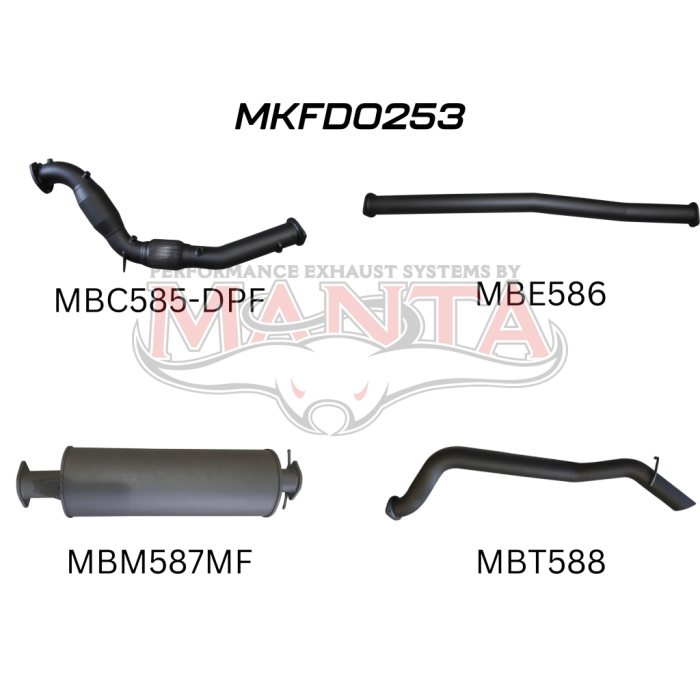 Manta - Ford PX2 Ranger 3.2L Turbo Back With Cat - (MKFD0253)