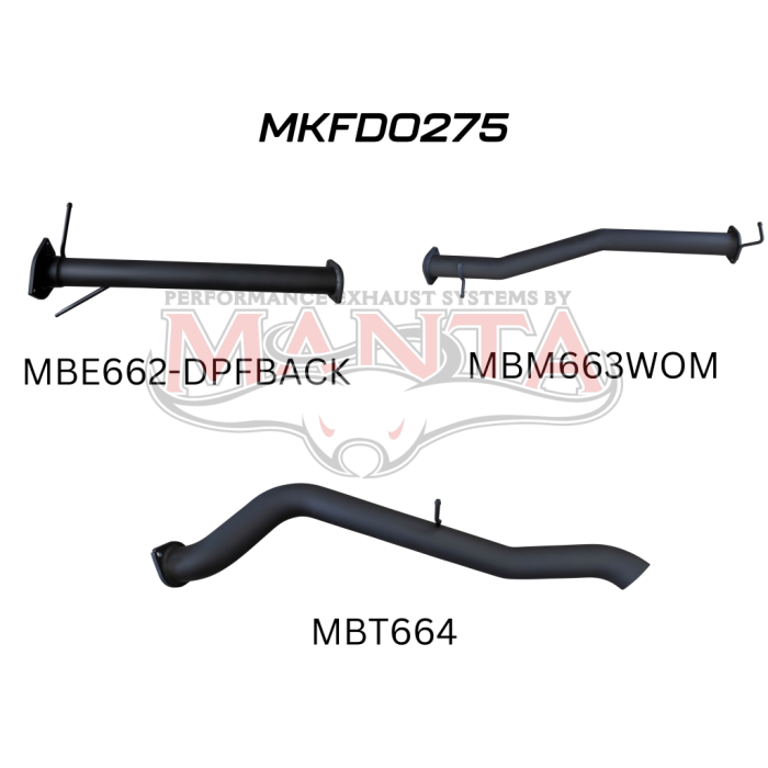 Manta - Next Gen T6.2 Ranger V6 3in DPF Back - (MKFD0275)