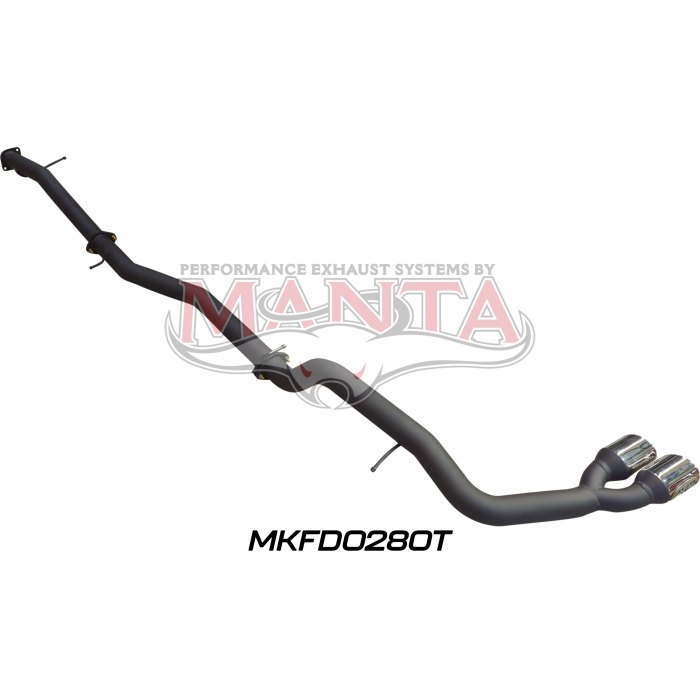 Manta - Next Gen T6.2 Ranger 4cyl 2.0 Bi-Turbo 3in DPF Back, Twin Tip Side Exit - (MKFD0280T)