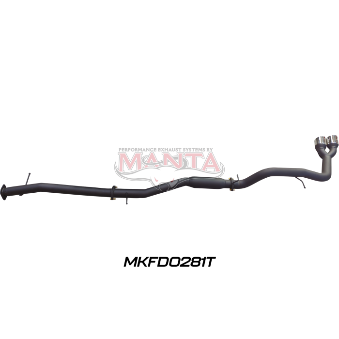 Manta - Next Gen T6.2 Ranger 4cyl 2.0 Bi-Turbo 3in DPF Back With Hotdog, Twin Tip Side Exit - (MKFD0281T)