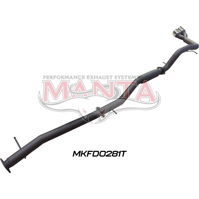 Manta - Next Gen T6.2 Ranger 4cyl 2.0 Bi-Turbo 3in DPF Back With Hotdog, Twin Tip Side Exit - (MKFD0281T)