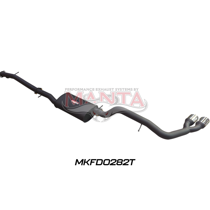 Manta - Next Gen T6.2 Ranger 4cyl 2.0 Bi-Turbo 3in DPF Back With Muffler, Twin Tip Side Exit - (MKFD0282T)
