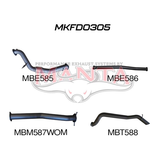 Manta - Ford PX Ranger 3.2L With Cat, Without Muffler - (MKFD0305)