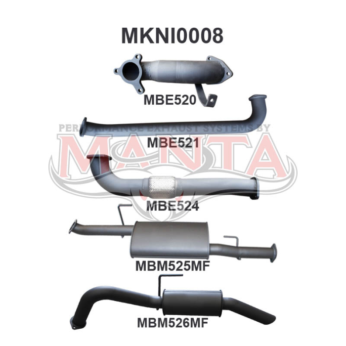 Manta - Navara D40 2.5L MAN 05 - 07 Without Cat R MUFF - (MKNI0008)