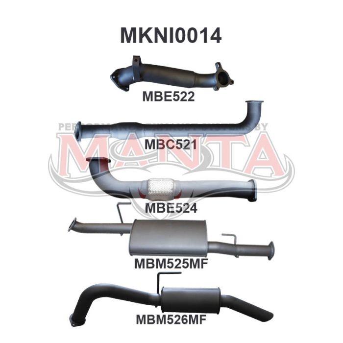 Manta - Navara D40 2.5L MAN THAI With Cat, R MUFF - (MKNI0014)