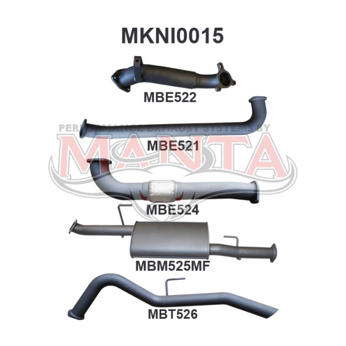 Manta - Navara D40 2.5L MAN THAI Without Cat R Tail - (MKNI0015)