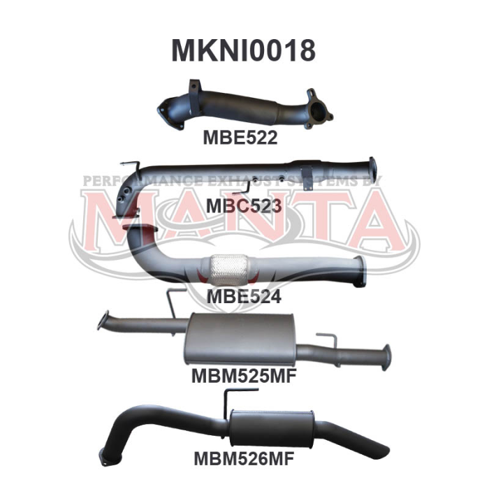 Manta - Navara D40 2.5L Auto THAI With Cat R MUFF - (MKNI0018)