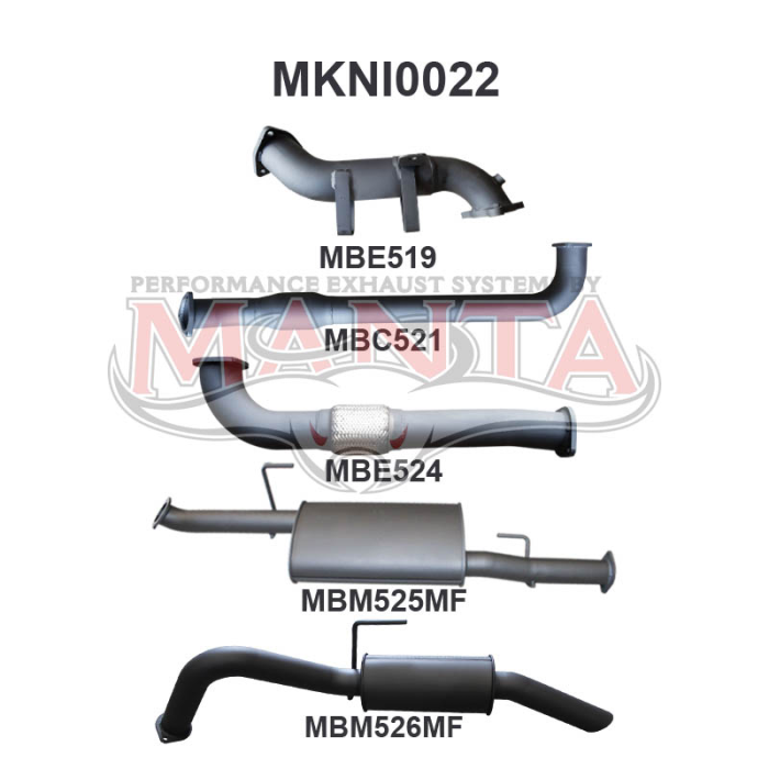 Manta - Navara D40 2.5L MAN Spain With Cat, R MUFF - (MKNI0022)