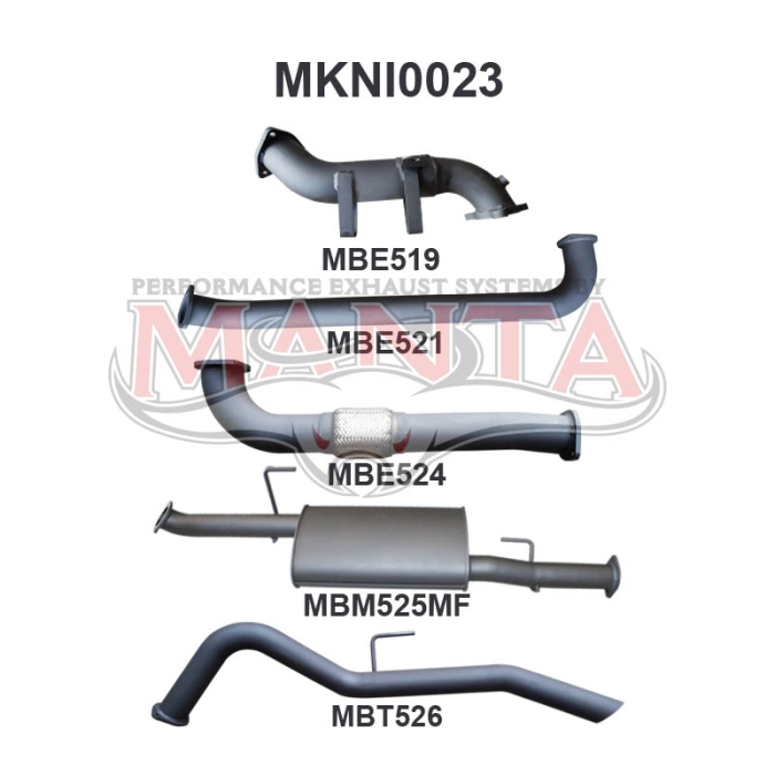 Manta - Navara D40 2.5L MAN Spain Without Cat R Tail - (MKNI0023)