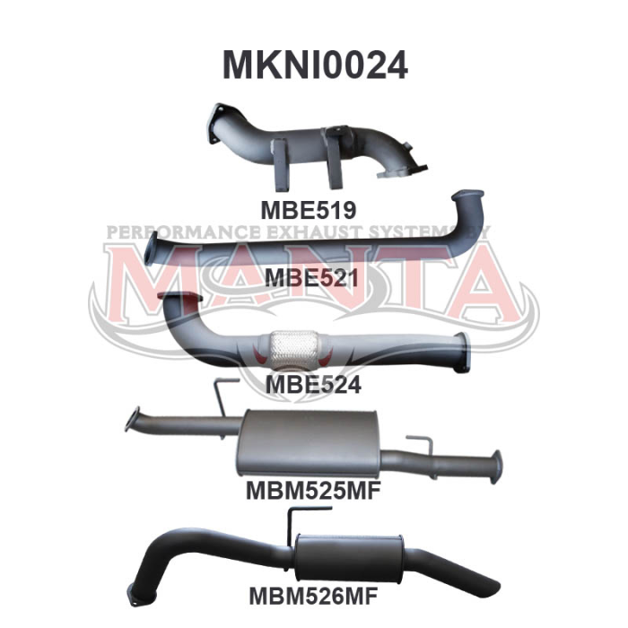 Manta - Navara D40 2.5L MAN Spain Without Cat R MUFF - (MKNI0024)