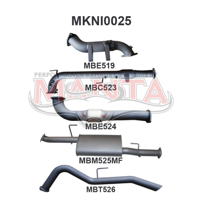 Manta - Navara D40 2.5L Auto Spain With Cat R Tail - (MKNI0025)