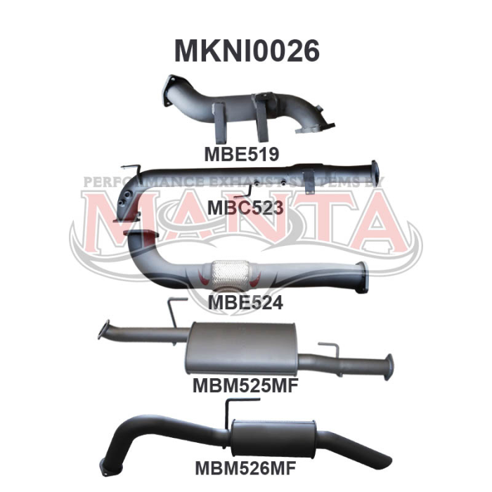 Manta - Navara D40 2.5L Auto Spain With Cat R MUFF - (MKNI0026)