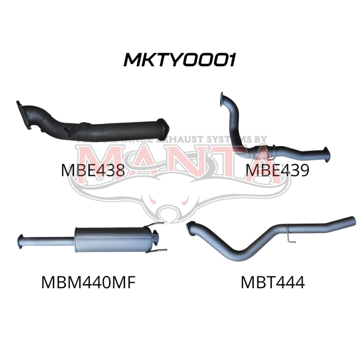 Manta - Hilux KZN165R 3.0L TD 3 With Muffler - (MKTY0001)