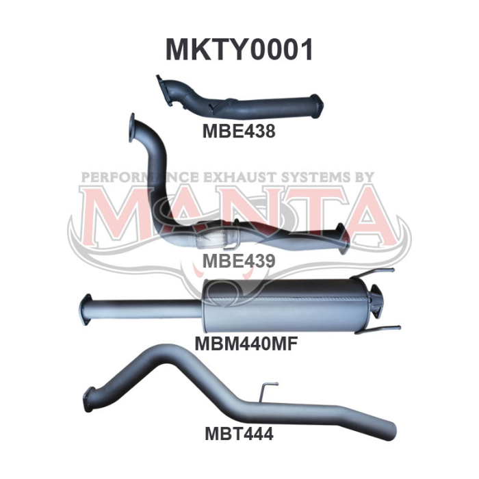 Manta - Hilux KZN165R 3.0L TD 3 With Muffler - (MKTY0001)