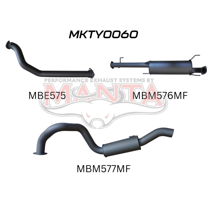 Manta - KDJ120, 150 Prado 3.0L D4D 3in, NO Cat - (MKTY0060)