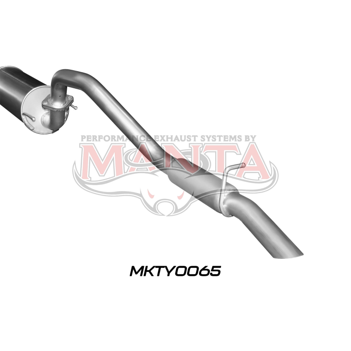Manta - Toyota Hilux 150 4.0L V6 2.5in Cat Back Exhaust System, centre muffler, rear hotdog - (MKTY0065)