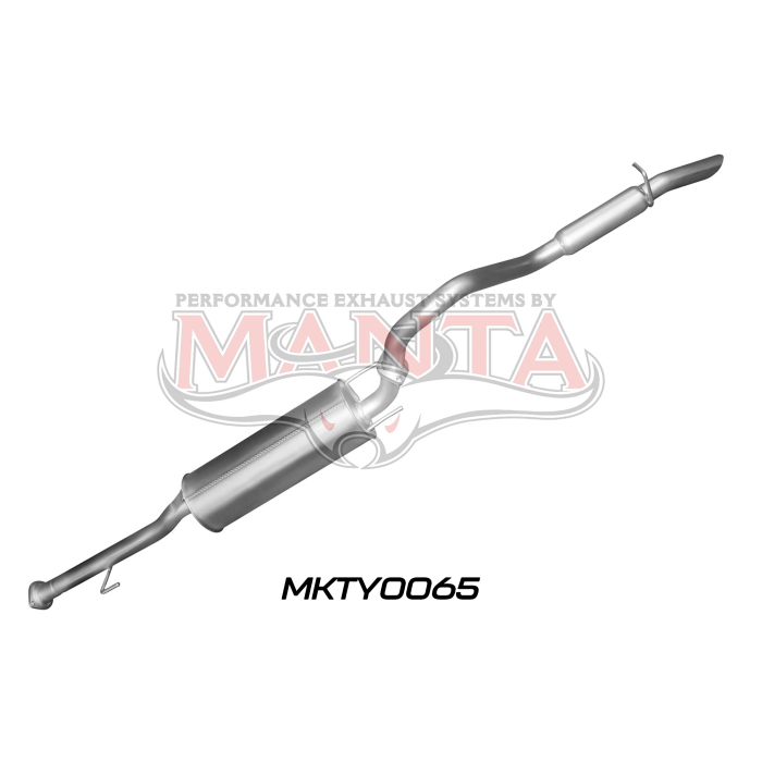 Manta - Toyota Hilux 150 4.0L V6 2.5in Cat Back Exhaust System, centre muffler, rear hotdog - (MKTY0065)