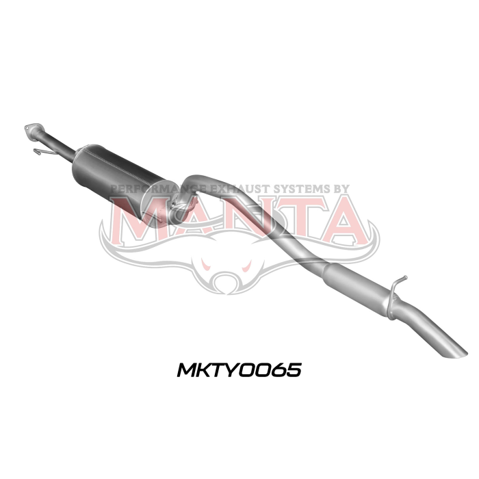 Manta - Toyota Hilux 150 4.0L V6 2.5in Cat Back Exhaust System, centre muffler, rear hotdog - (MKTY0065)