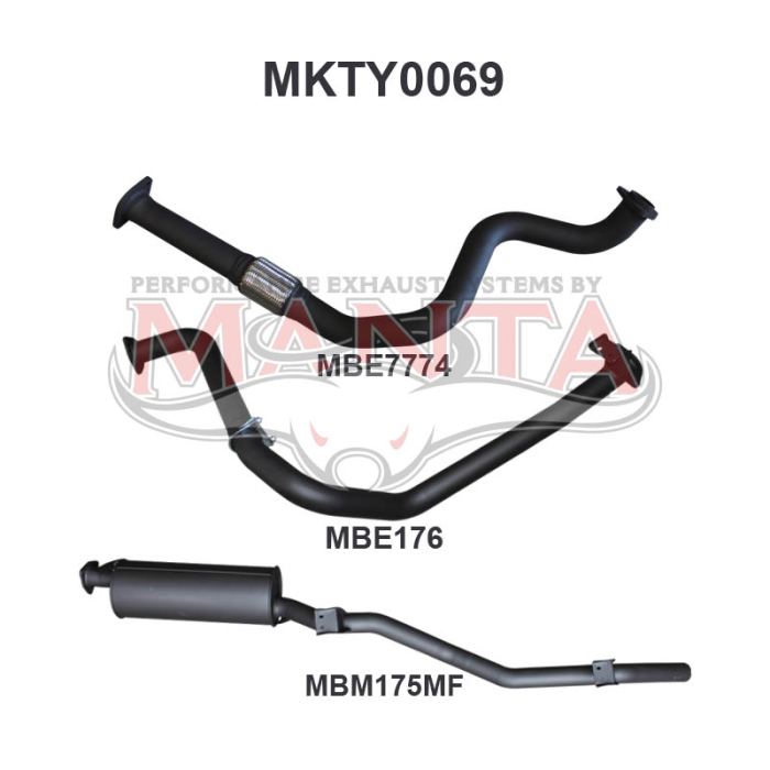 Manta - HZJ75, 78 Landcruiser 2.5in off Manifold - (MKTY0069)
