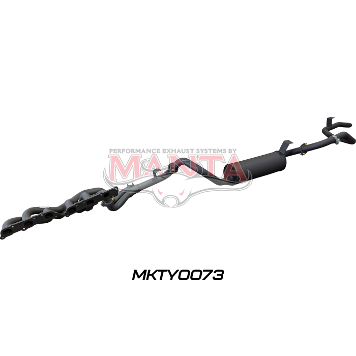 Manta - LandCruiser FZJ80 4.5L Extractors & 2.5in Full System (mandrel bend extractors) - (MKTY0073)