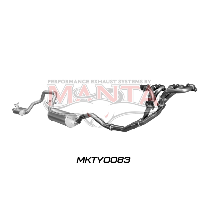 Manta - FZJ105 4.5L Extractors & 2.5in Muffler/Muffler - (MKTY0083)