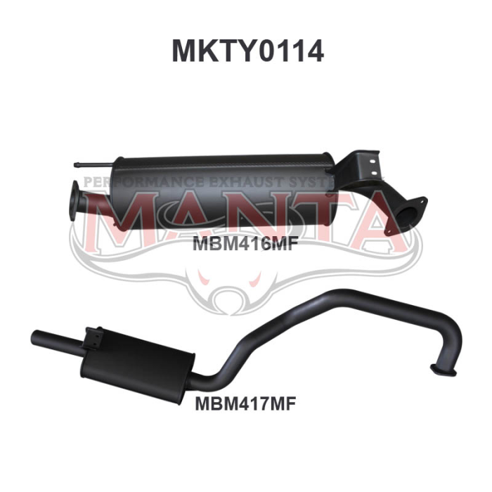 Manta - FZJ105 2.5in off Extractors Muffler/Muffler - (MKTY0114)