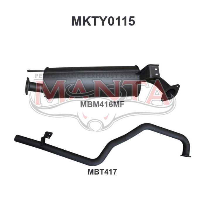 Manta - FZJ105 2.5in off Extractors Muffler/Tailpipe - (MKTY0115)