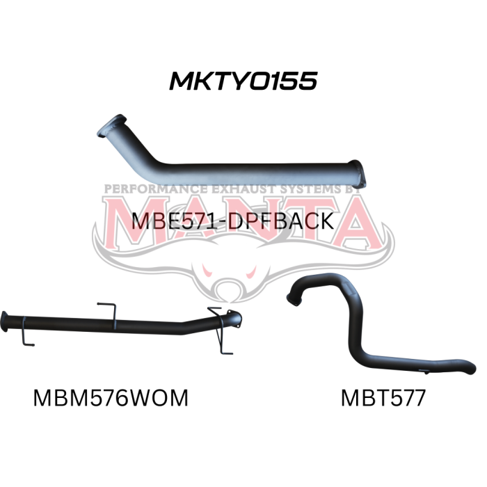 Manta - GDJ150 Prado 2.8L DPF Back 3in - (MKTY0155)