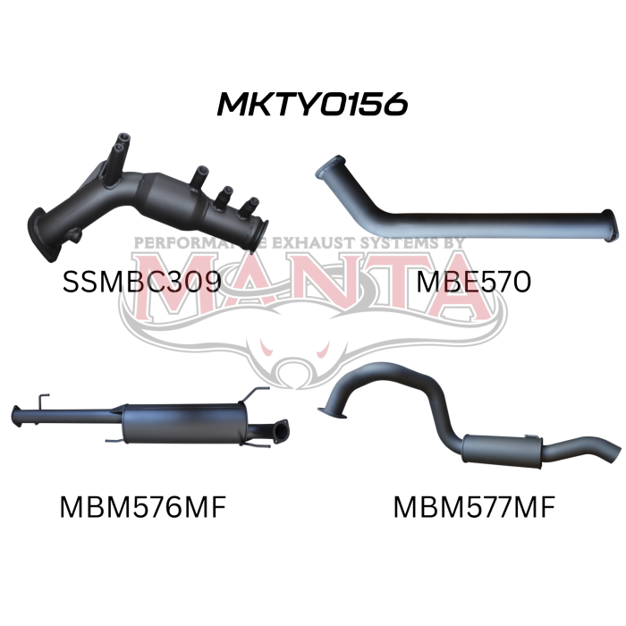 Manta - GDJ150 Prado 2.8L Turbo Back With Cat - (MKTY0156)