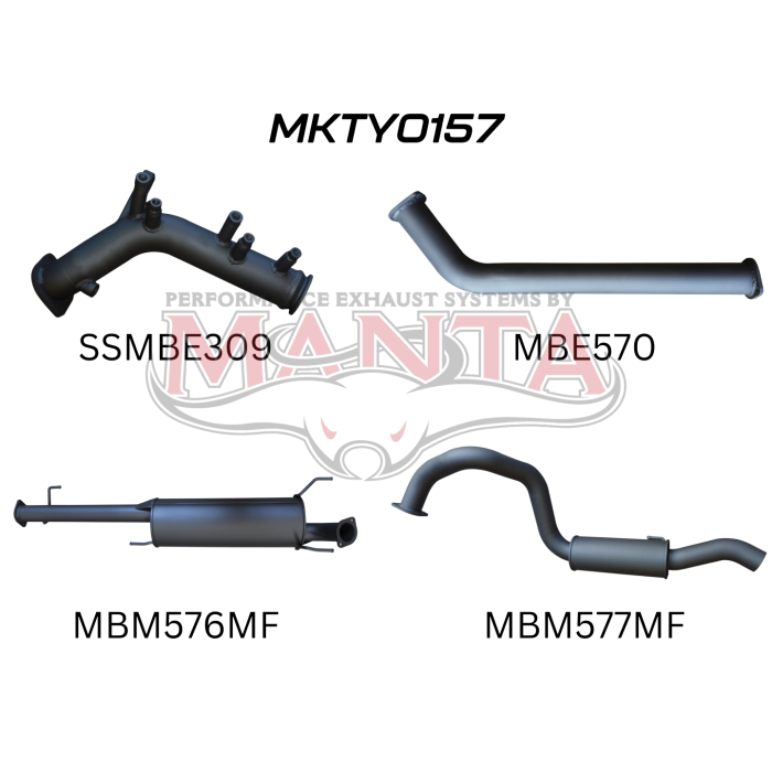 Manta - GDJ150 Prado 2.8L Turbo Back Without Cat - (MKTY0157)