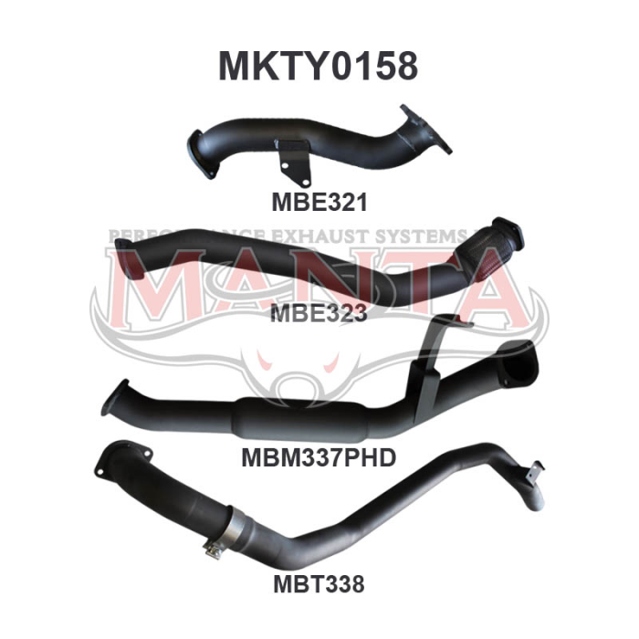 Manta - HDJ80 1HD Wagon 3in From Turbo Back Hotdog - (MKTY0158)