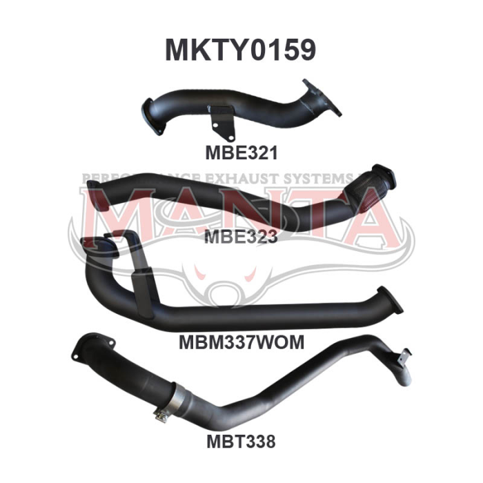 Manta - HDJ80 1HD Wagon 3in From Turbo Back WOM - (MKTY0159)