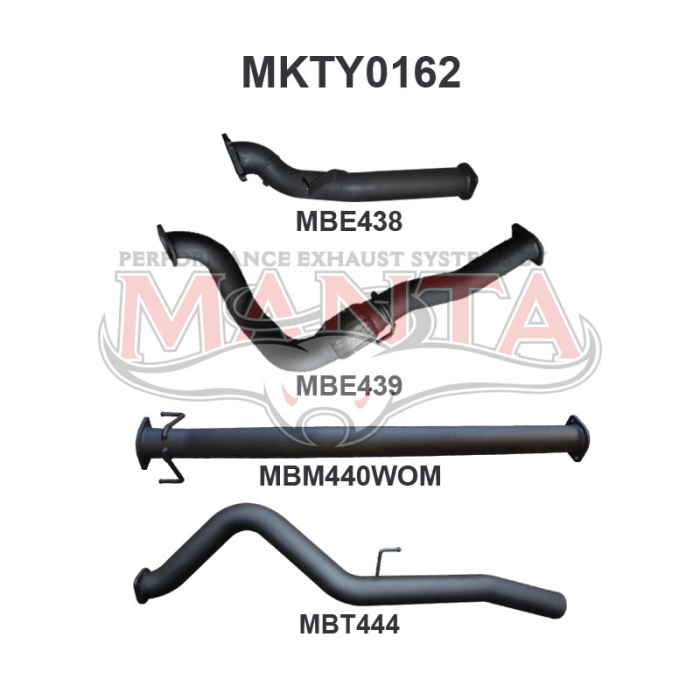 Manta - Hilux KZN165R 3.0L TD 3 With Pipe only - (MKTY0162)