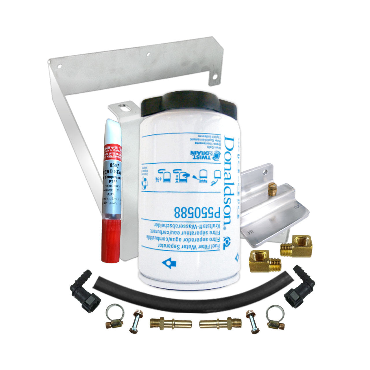 Ford Everest 2015-on Ranger 2015-18 ONLY PX2 2.2L 3.2L Donaldson Pre Filter Dual Bracket Kit 20-FSB