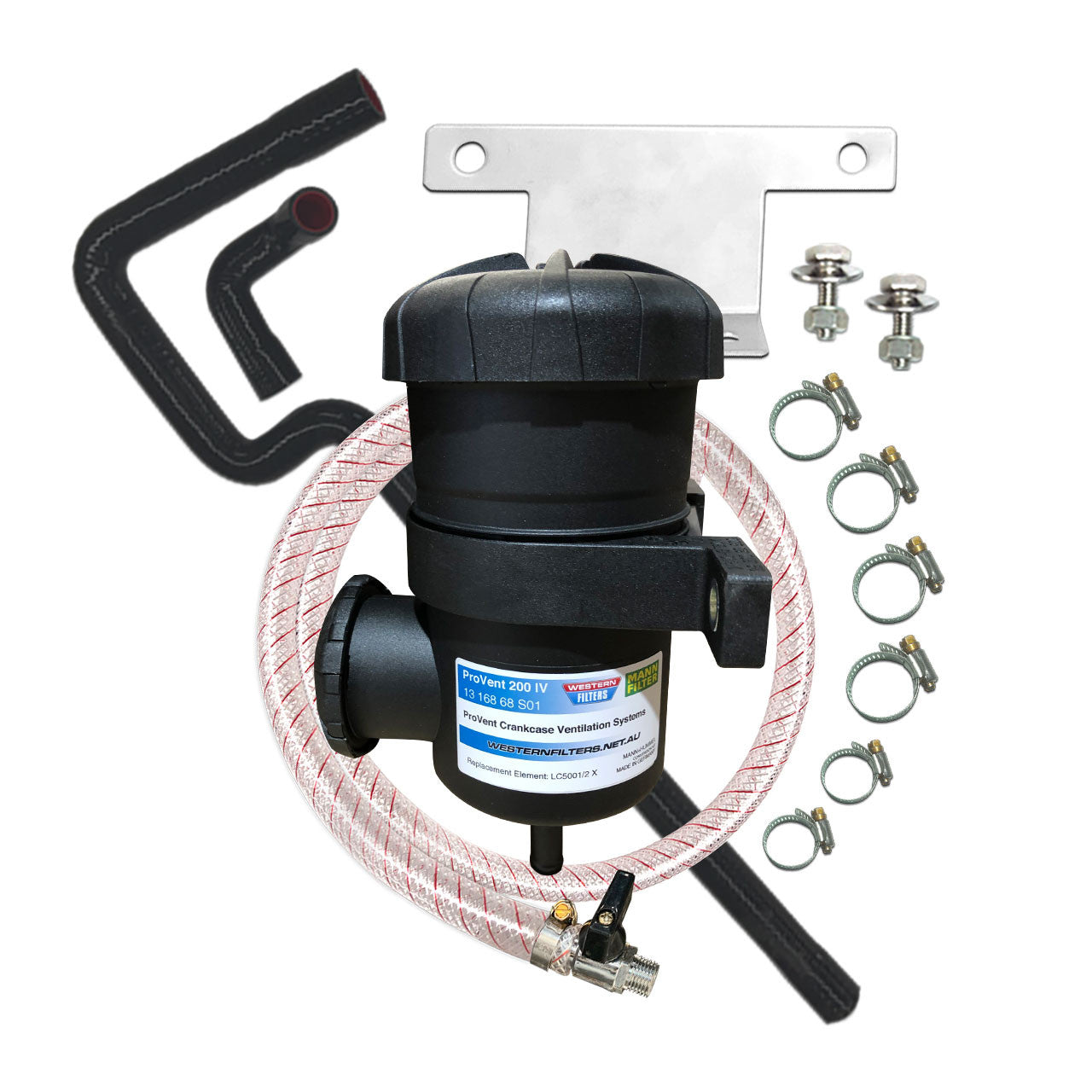 Os-Prov-15 Ford Ranger Px2 Px3 3.2l 2015-On Tdci Diesel P5at Di Dohc Mann+Hummel Provent Catch Can Filter Kit