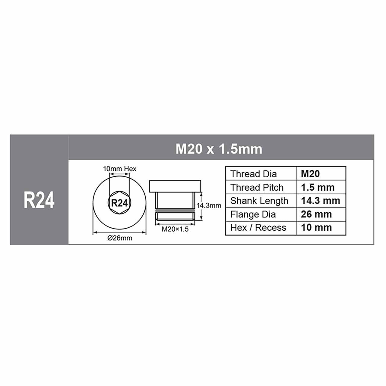 R24bp1 Oil Sump Plug (M12 X 1.25mm) Smart-O
