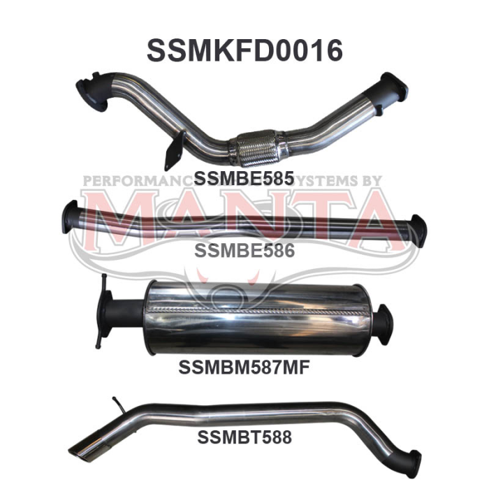 Manta - Ford PX Ranger 3.2L Without Cat - (SSMKFD0016)
