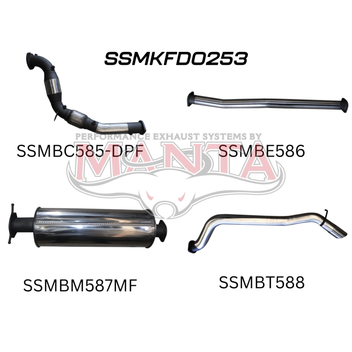 Manta - Ford PX2 Ranger 3.2L Turbo Back With Cat - (SSMKFD0253)