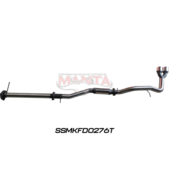 Manta - Next Gen T6.2 Ranger V6 3in DPF Back With Hotdog, Twin Tip Side Exit - (SSMKFD0276T)