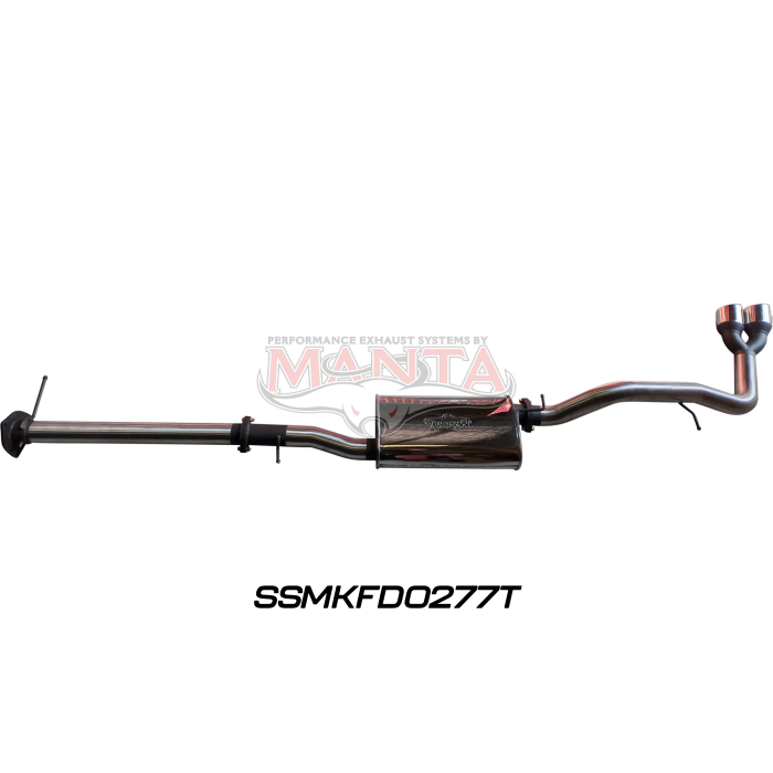 Manta - Next Gen T6.2 Ranger V6 3in DPF Back With Muffler, Twin Tip Side Exit - (SSMKFD0277T)